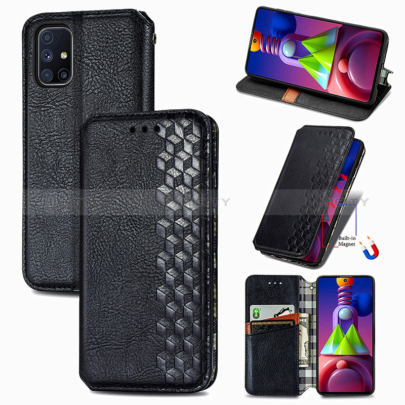 Coque Portefeuille Livre Cuir Etui Clapet S01D pour Samsung Galaxy M51 Plus