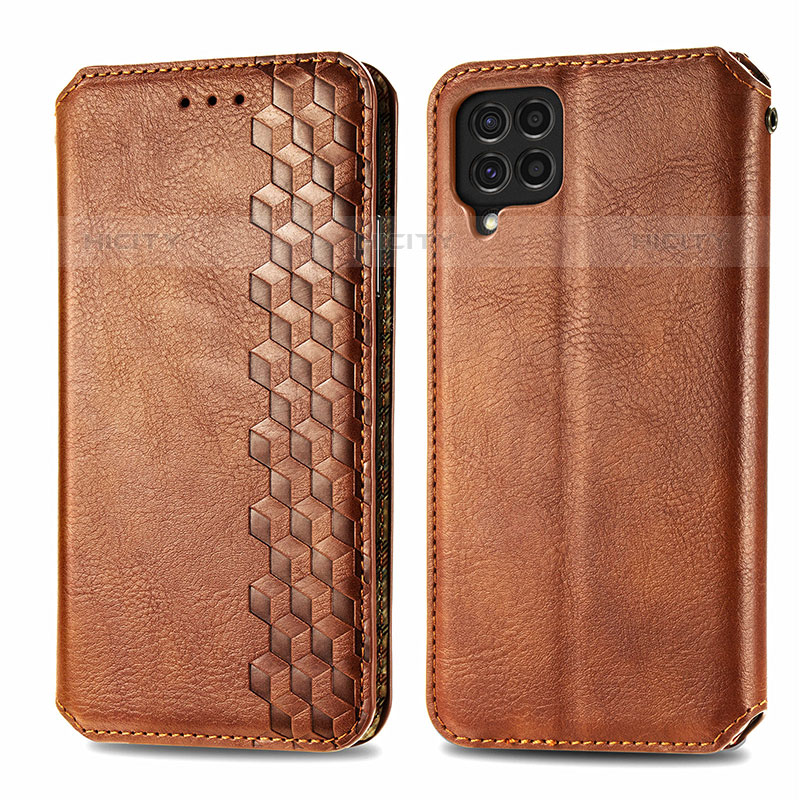 Coque Portefeuille Livre Cuir Etui Clapet S01D pour Samsung Galaxy M62 4G Marron Plus