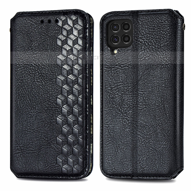 Coque Portefeuille Livre Cuir Etui Clapet S01D pour Samsung Galaxy M62 4G Noir Plus