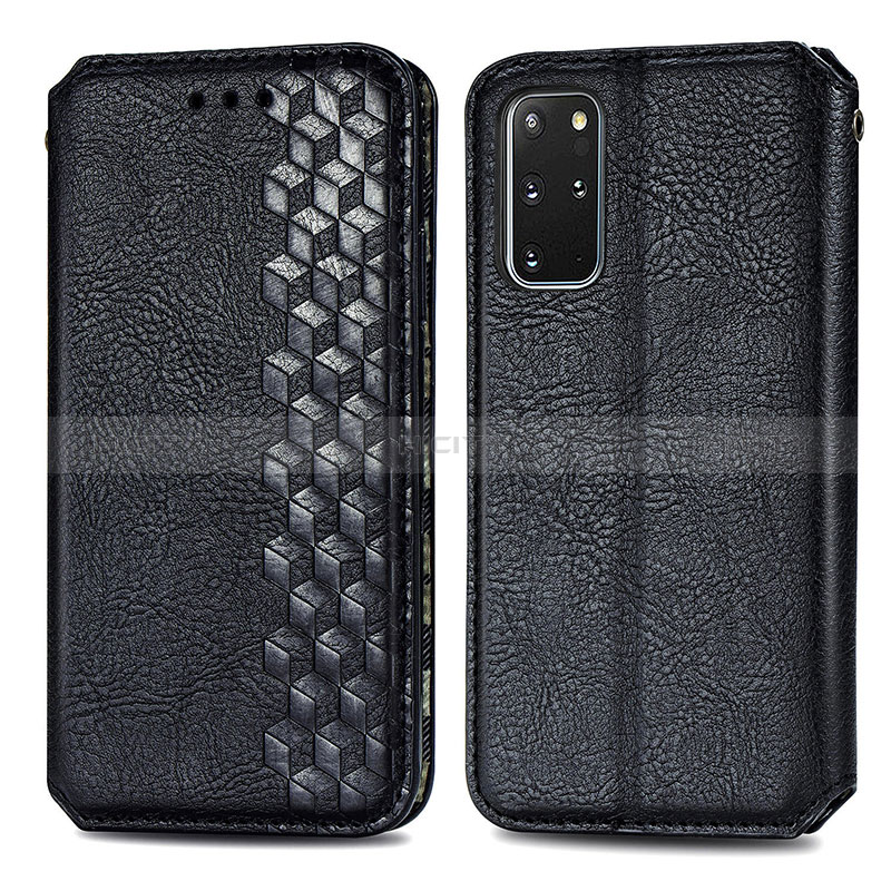 Coque Portefeuille Livre Cuir Etui Clapet S01D pour Samsung Galaxy S20 Plus Noir Plus