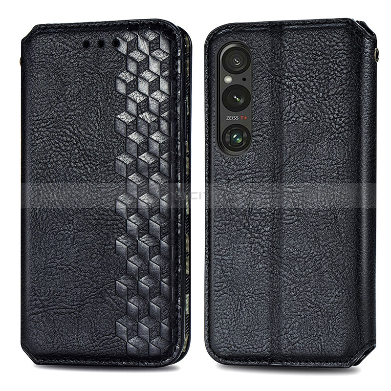 Coque Portefeuille Livre Cuir Etui Clapet S01D pour Sony Xperia 1 V Plus