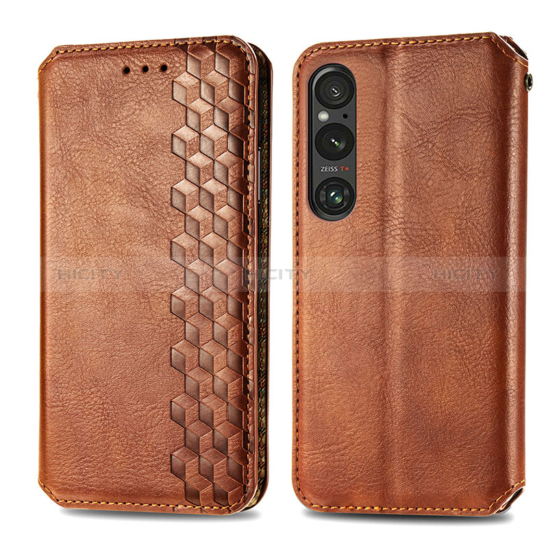 Coque Portefeuille Livre Cuir Etui Clapet S01D pour Sony Xperia 1 V Plus