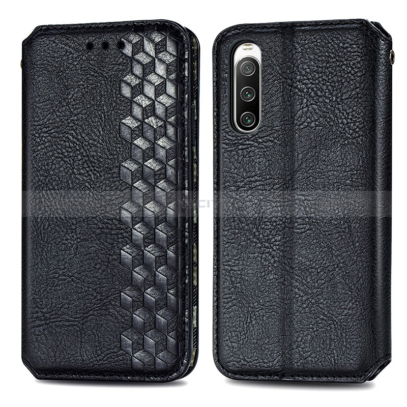 Coque Portefeuille Livre Cuir Etui Clapet S01D pour Sony Xperia 10 IV SO-52C Plus