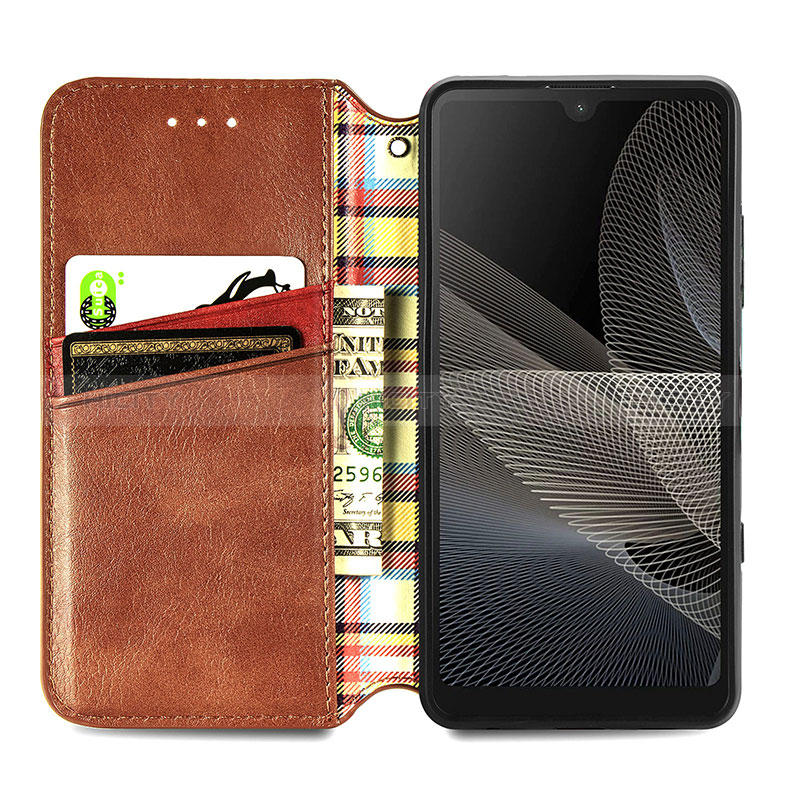 Coque Portefeuille Livre Cuir Etui Clapet S01D pour Sony Xperia Ace II SO-41B Plus