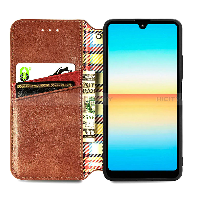 Coque Portefeuille Livre Cuir Etui Clapet S01D pour Sony Xperia Ace III SO-53C Plus