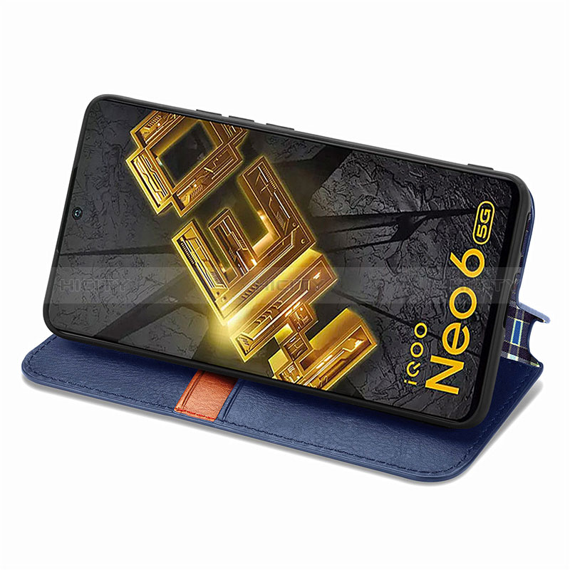 Coque Portefeuille Livre Cuir Etui Clapet S01D pour Vivo iQOO Neo6 5G Plus