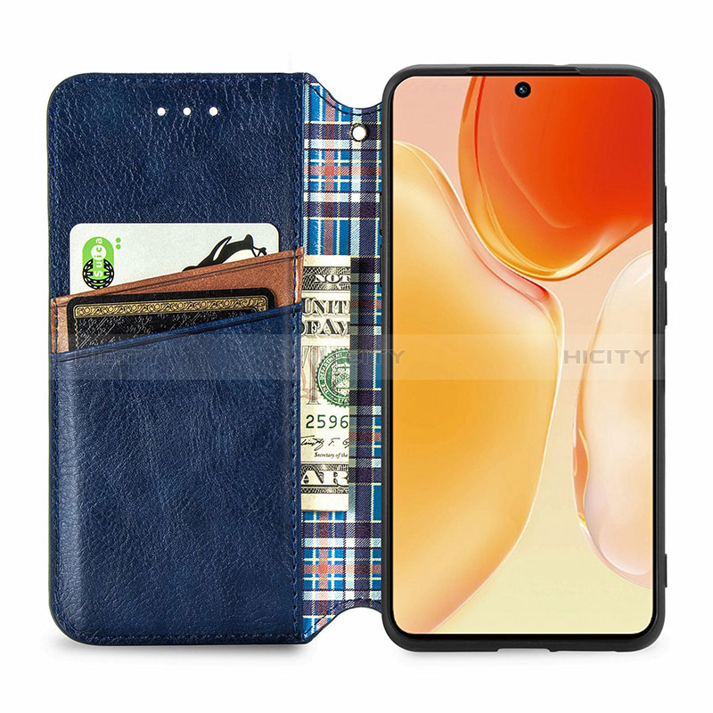 Coque Portefeuille Livre Cuir Etui Clapet S01D pour Vivo X70 Pro 5G Plus