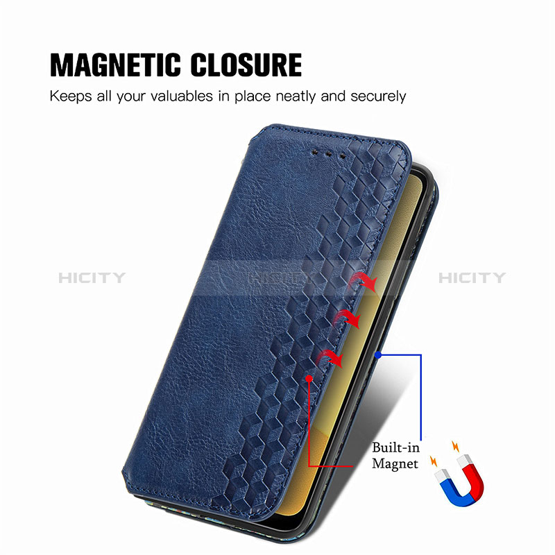 Coque Portefeuille Livre Cuir Etui Clapet S01D pour Vivo Y02S Plus