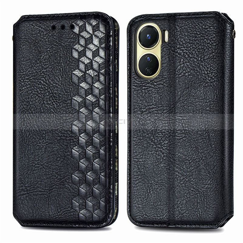 Coque Portefeuille Livre Cuir Etui Clapet S01D pour Vivo Y02S Plus