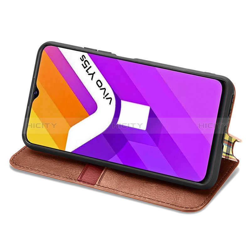 Coque Portefeuille Livre Cuir Etui Clapet S01D pour Vivo Y10 Plus