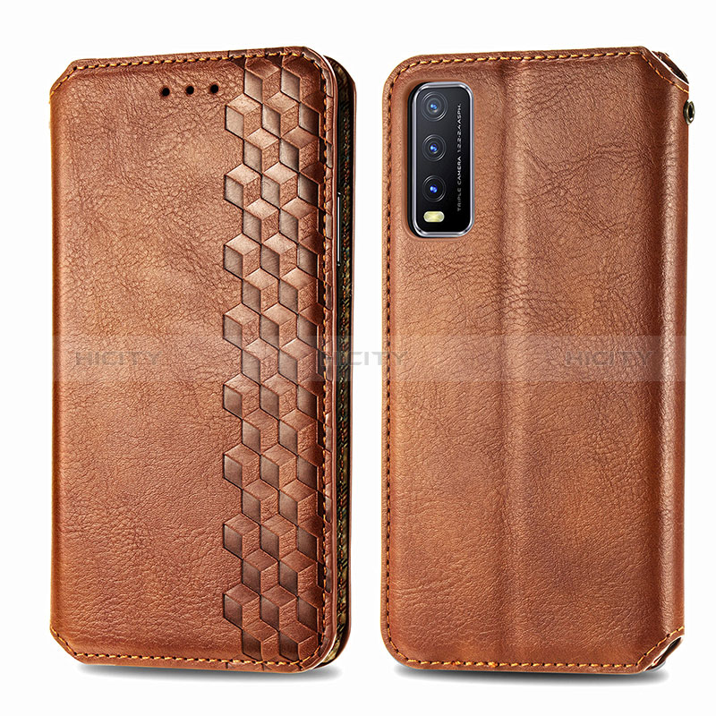 Coque Portefeuille Livre Cuir Etui Clapet S01D pour Vivo Y12s (2021) Plus