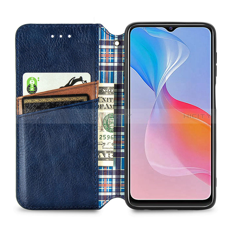 Coque Portefeuille Livre Cuir Etui Clapet S01D pour Vivo Y21G Plus