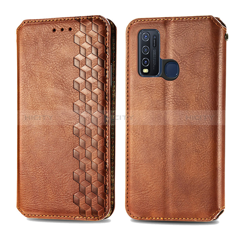 Coque Portefeuille Livre Cuir Etui Clapet S01D pour Vivo Y50 Plus