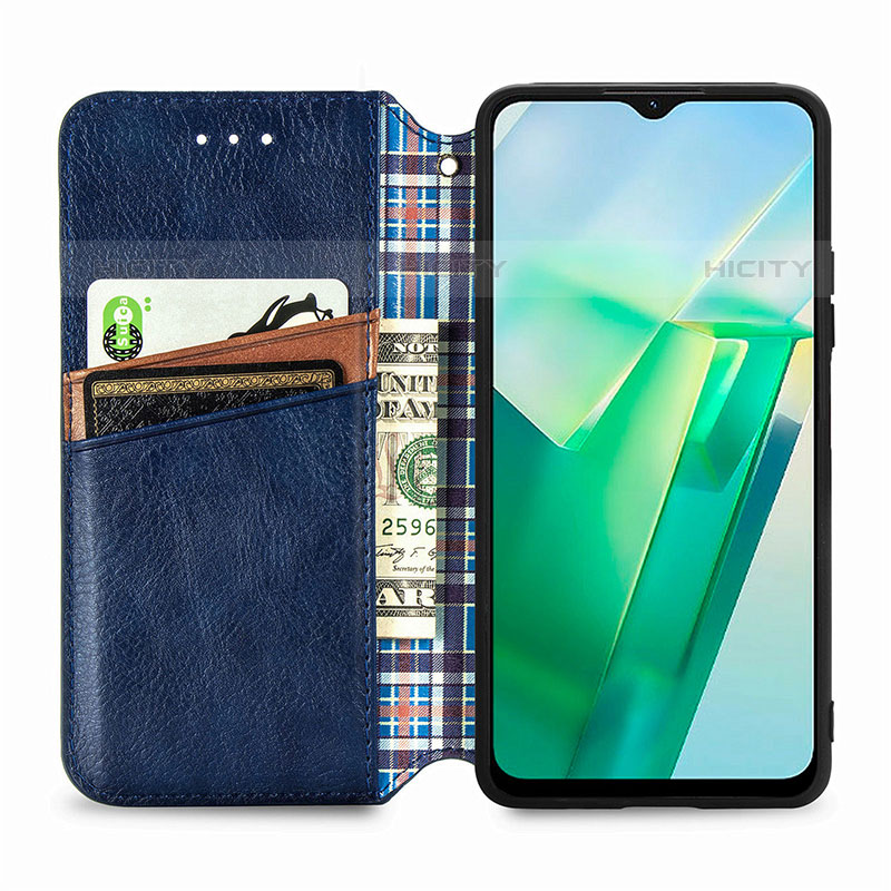 Coque Portefeuille Livre Cuir Etui Clapet S01D pour Vivo Y73t Plus