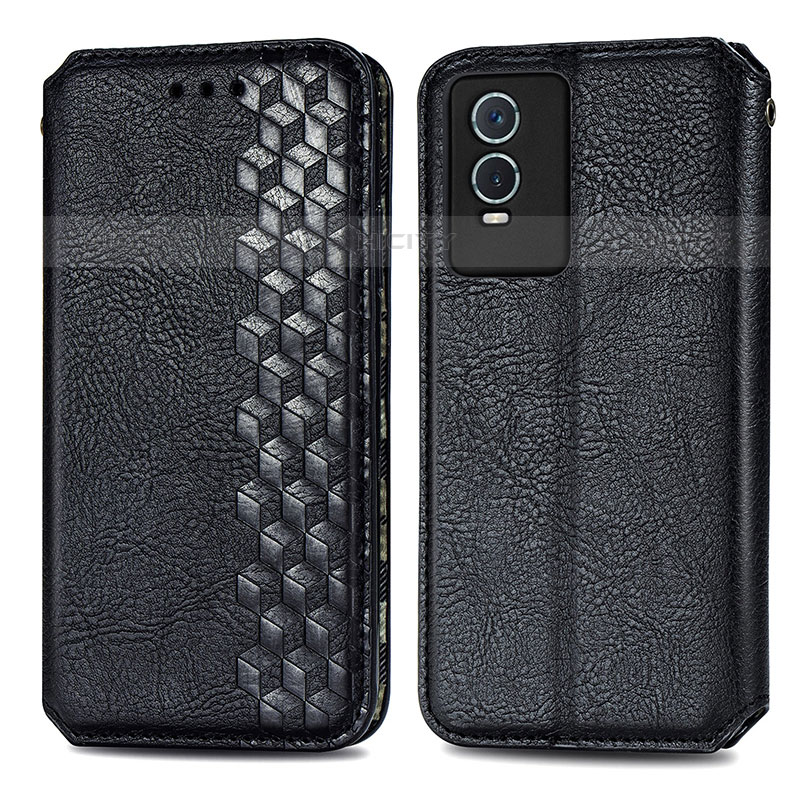 Coque Portefeuille Livre Cuir Etui Clapet S01D pour Vivo Y74s 5G Plus