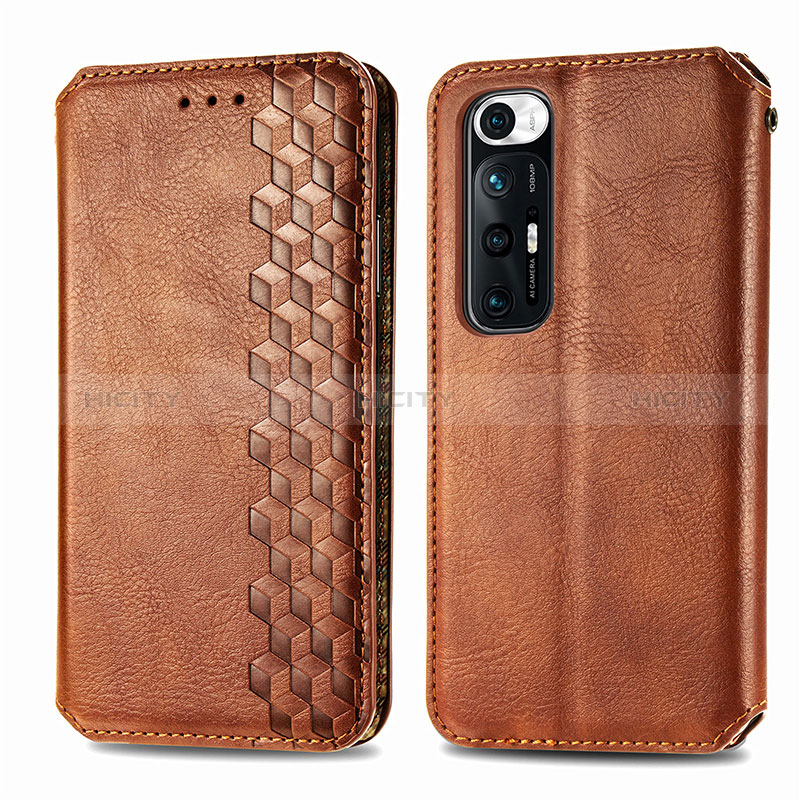 Coque Portefeuille Livre Cuir Etui Clapet S01D pour Xiaomi Mi 10S 5G Marron Plus