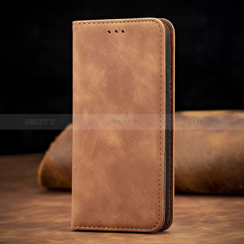 Coque Portefeuille Livre Cuir Etui Clapet S01D pour Xiaomi Mi 10T 5G Marron Plus