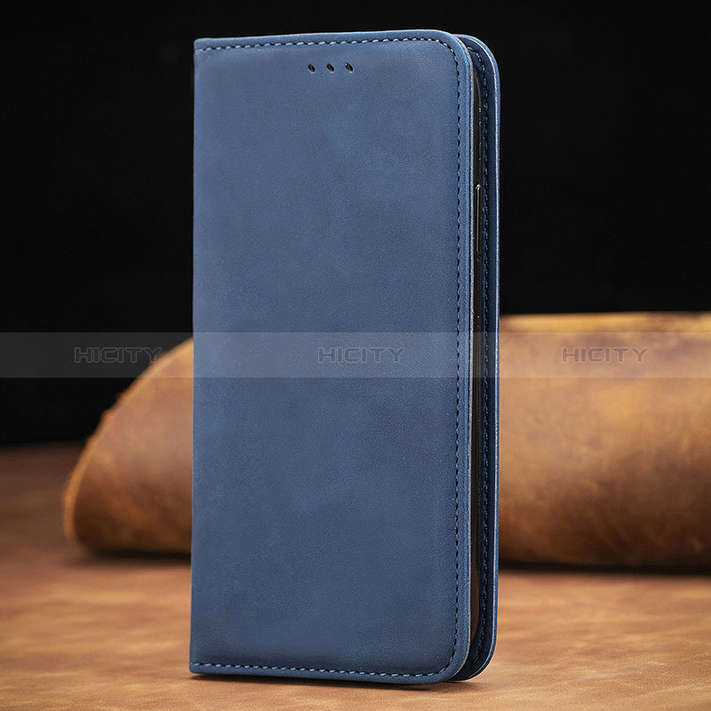 Coque Portefeuille Livre Cuir Etui Clapet S01D pour Xiaomi Mi 10T Pro 5G Bleu Plus