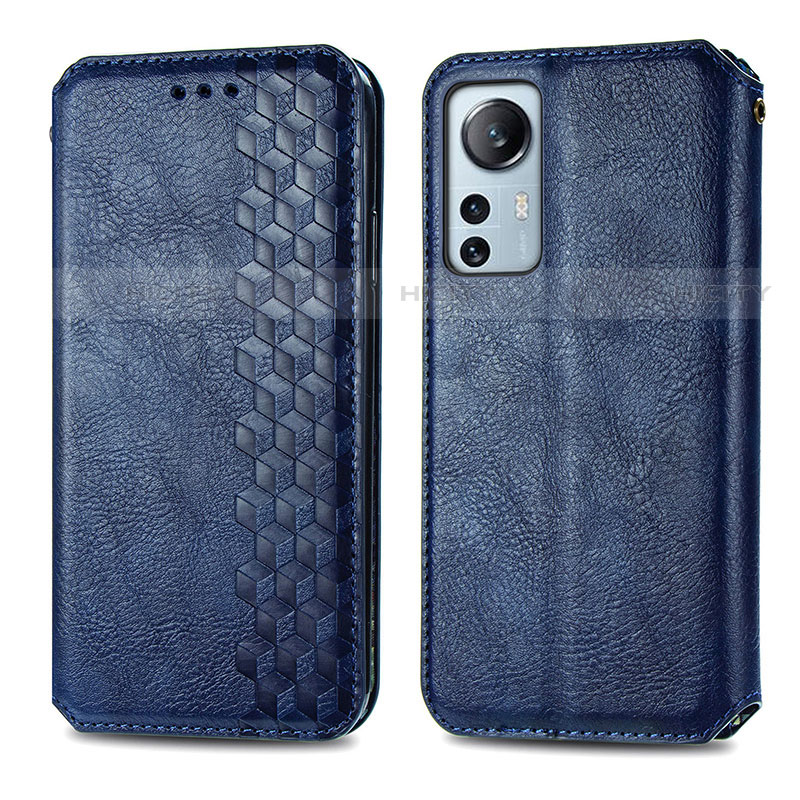 Coque Portefeuille Livre Cuir Etui Clapet S01D pour Xiaomi Mi 12S Pro 5G Bleu Plus