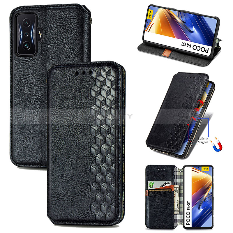 Coque Portefeuille Livre Cuir Etui Clapet S01D pour Xiaomi Poco F4 GT 5G Plus