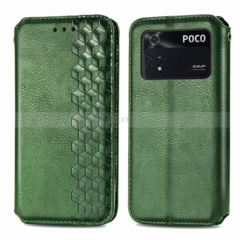 Coque Portefeuille Livre Cuir Etui Clapet S01D pour Xiaomi Poco M4 Pro 4G Plus