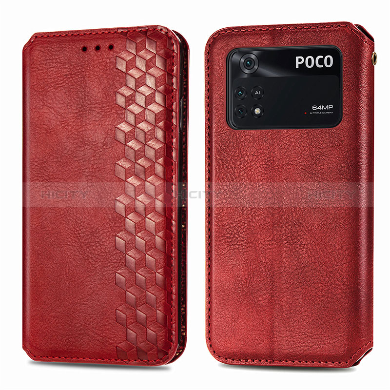 Coque Portefeuille Livre Cuir Etui Clapet S01D pour Xiaomi Poco M4 Pro 4G Plus