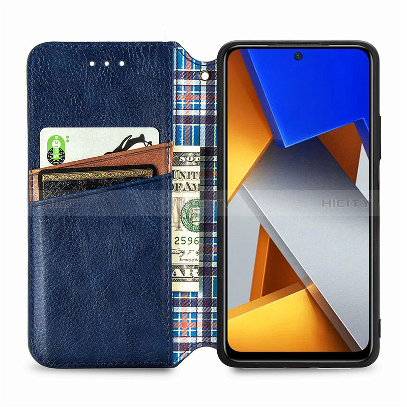 Coque Portefeuille Livre Cuir Etui Clapet S01D pour Xiaomi Poco M4 Pro 4G Plus