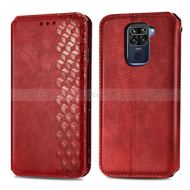 Coque Portefeuille Livre Cuir Etui Clapet S01D pour Xiaomi Redmi 10X 4G Rouge Plus