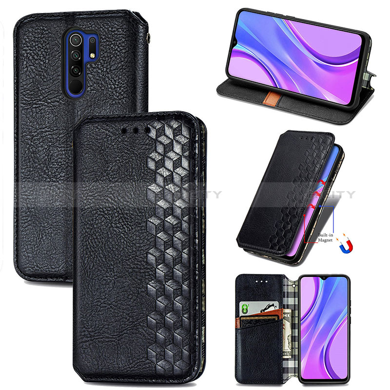 Coque Portefeuille Livre Cuir Etui Clapet S01D pour Xiaomi Redmi 9 Prime India Plus