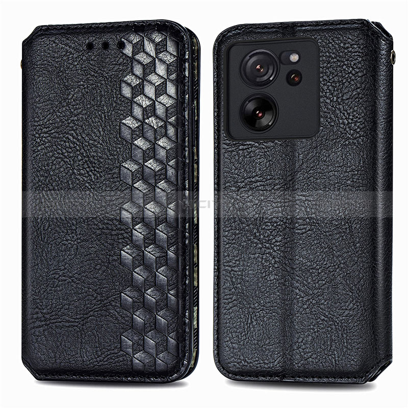 Coque Portefeuille Livre Cuir Etui Clapet S01D pour Xiaomi Redmi K60 Ultra 5G Noir Plus