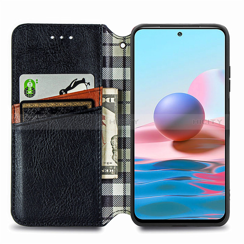 Coque Portefeuille Livre Cuir Etui Clapet S01D pour Xiaomi Redmi Note 10 4G Plus