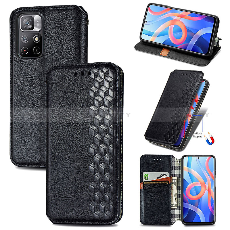 Coque Portefeuille Livre Cuir Etui Clapet S01D pour Xiaomi Redmi Note 11 5G Plus