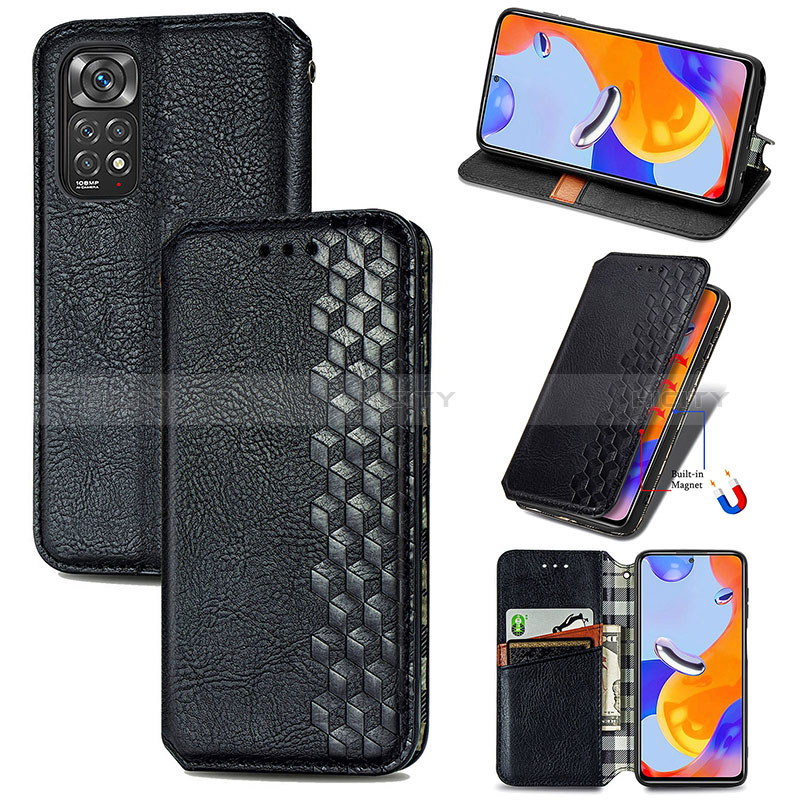 Coque Portefeuille Livre Cuir Etui Clapet S01D pour Xiaomi Redmi Note 12 Pro 4G Plus