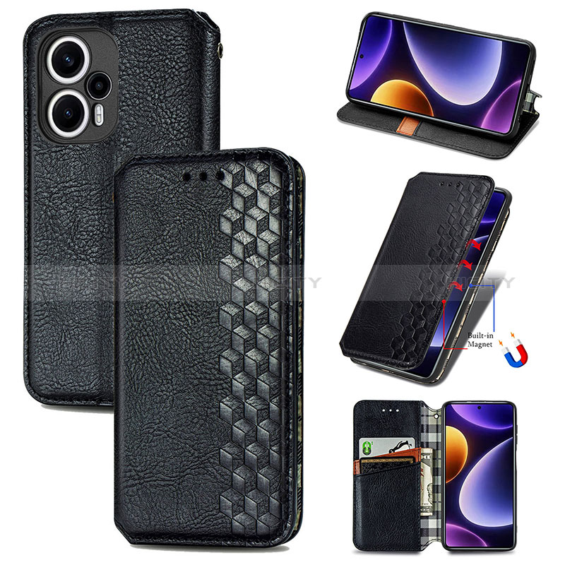 Coque Portefeuille Livre Cuir Etui Clapet S01D pour Xiaomi Redmi Note 12 Turbo 5G Plus