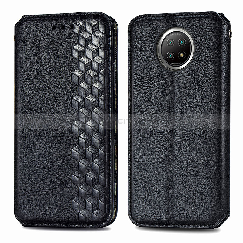 Coque Portefeuille Livre Cuir Etui Clapet S01D pour Xiaomi Redmi Note 9 5G Noir Plus