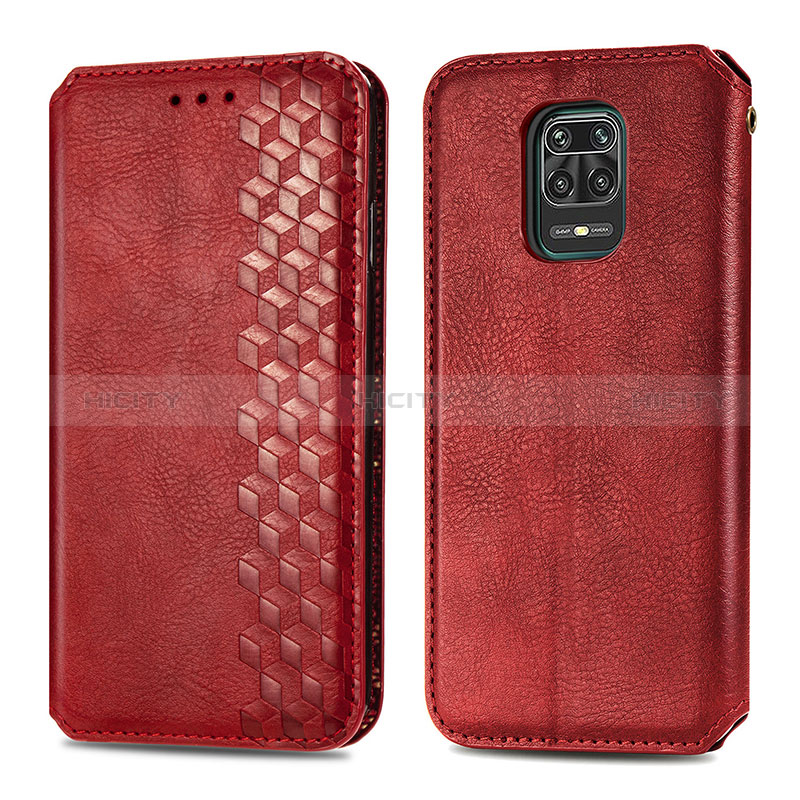 Coque Portefeuille Livre Cuir Etui Clapet S01D pour Xiaomi Redmi Note 9 Pro Rouge Plus