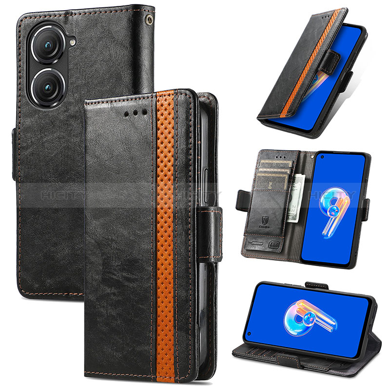 Coque Portefeuille Livre Cuir Etui Clapet S02D pour Asus Zenfone 9 Plus