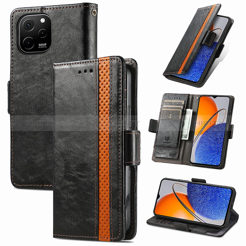 Coque Portefeuille Livre Cuir Etui Clapet S02D pour Huawei Enjoy 50z Plus