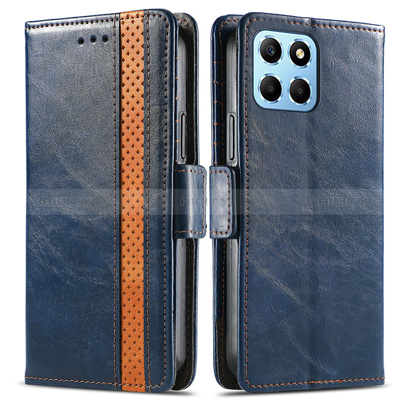 Coque Portefeuille Livre Cuir Etui Clapet S02D pour Huawei Honor 70 Lite 5G Bleu Plus