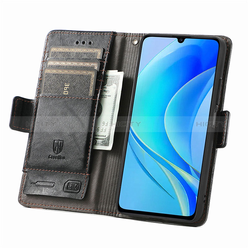 Coque Portefeuille Livre Cuir Etui Clapet S02D pour Huawei Nova Y70 Plus Plus