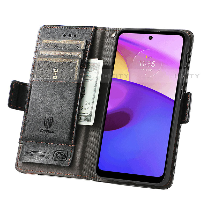 Coque Portefeuille Livre Cuir Etui Clapet S02D pour Motorola Moto E30 Plus
