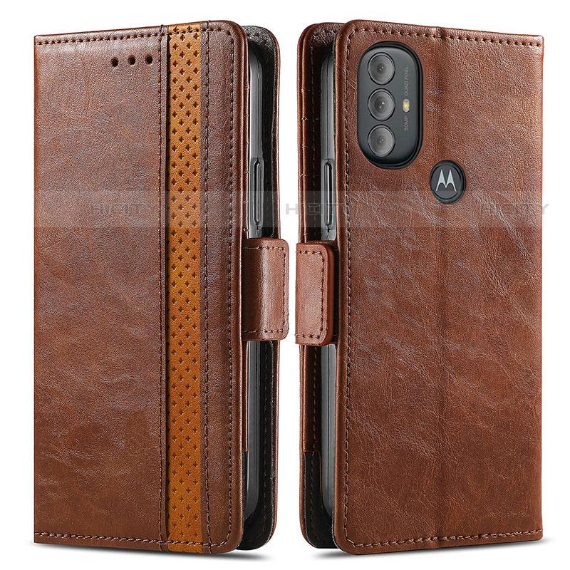 Coque Portefeuille Livre Cuir Etui Clapet S02D pour Motorola Moto G Play Gen 2 Marron Plus