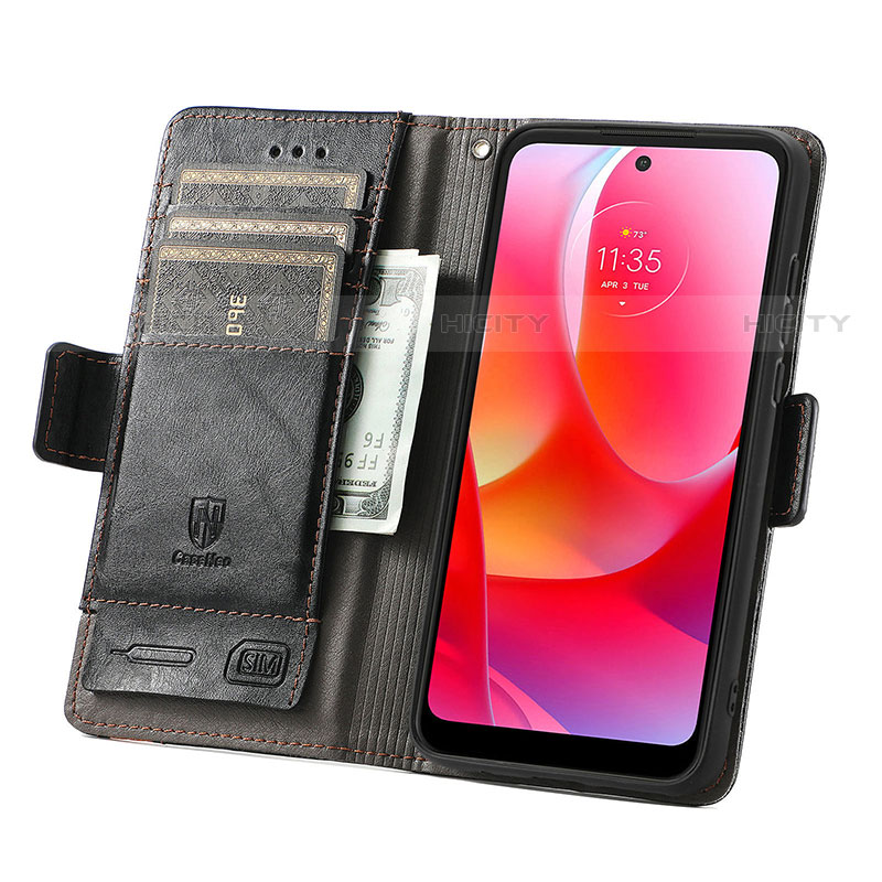 Coque Portefeuille Livre Cuir Etui Clapet S02D pour Motorola Moto G Play Gen 2 Plus