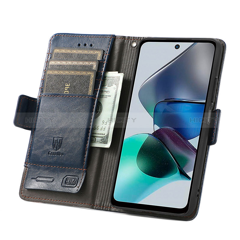 Coque Portefeuille Livre Cuir Etui Clapet S02D pour Motorola Moto G23 Plus