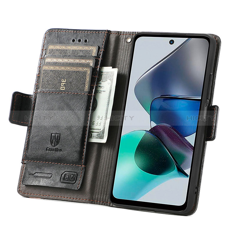 Coque Portefeuille Livre Cuir Etui Clapet S02D pour Motorola Moto G23 Plus