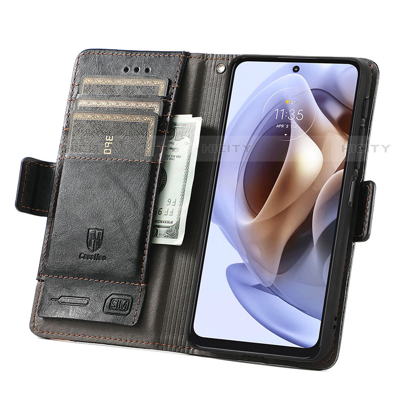 Coque Portefeuille Livre Cuir Etui Clapet S02D pour Motorola Moto G31 Plus