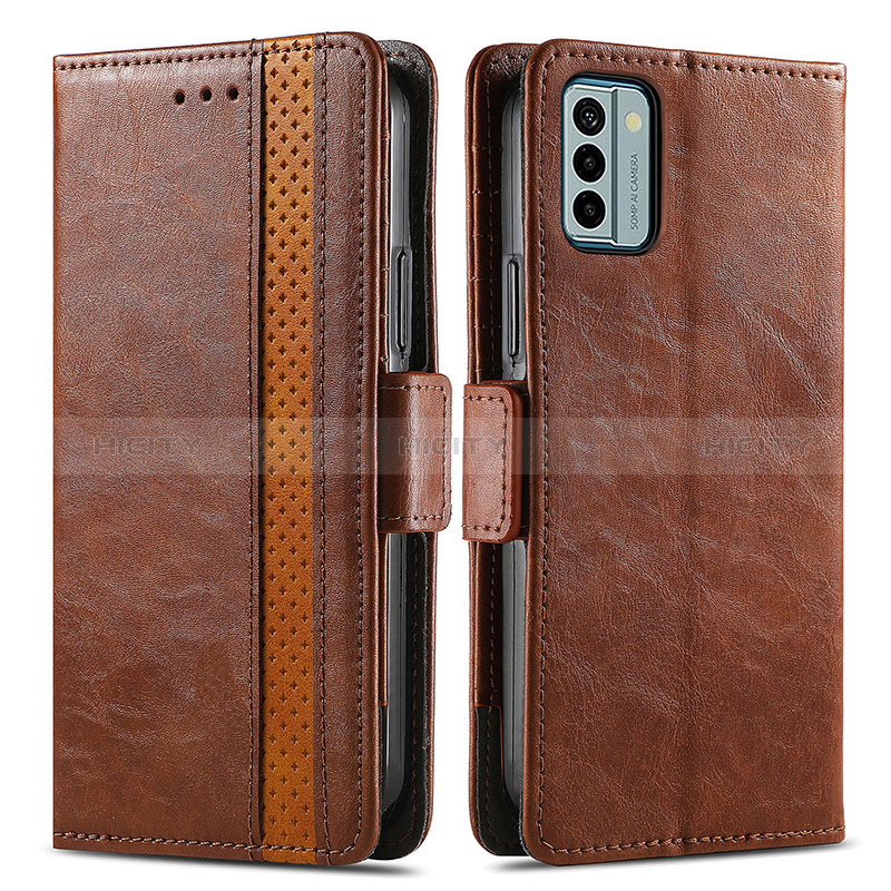 Coque Portefeuille Livre Cuir Etui Clapet S02D pour Nokia G22 Marron Plus