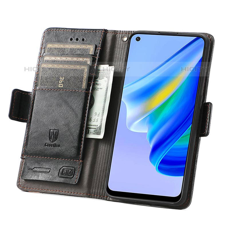 Coque Portefeuille Livre Cuir Etui Clapet S02D pour Oppo A74 4G Plus