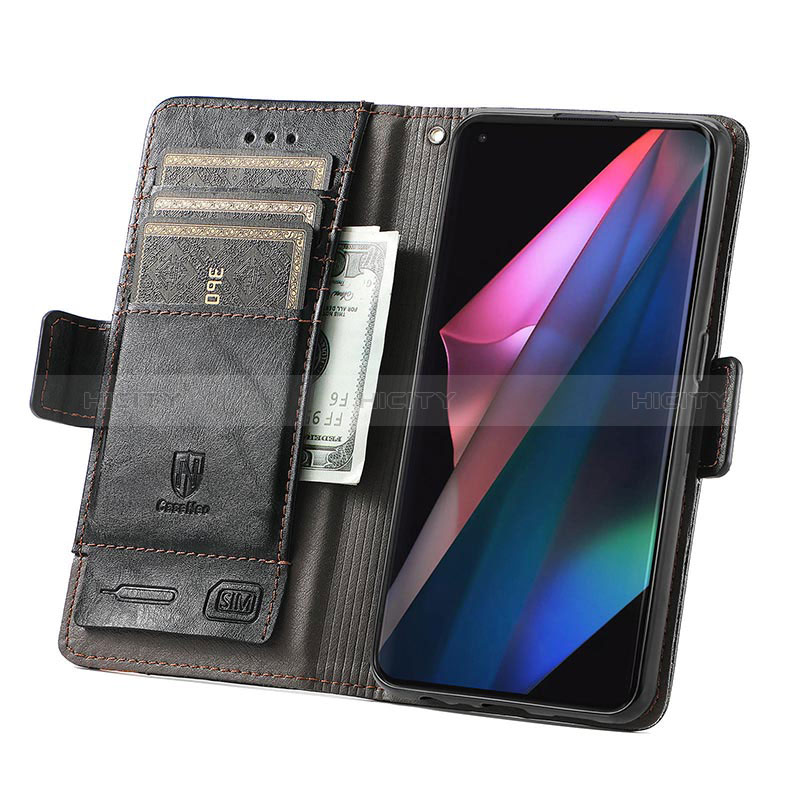 Coque Portefeuille Livre Cuir Etui Clapet S02D pour Oppo Find X3 5G Plus