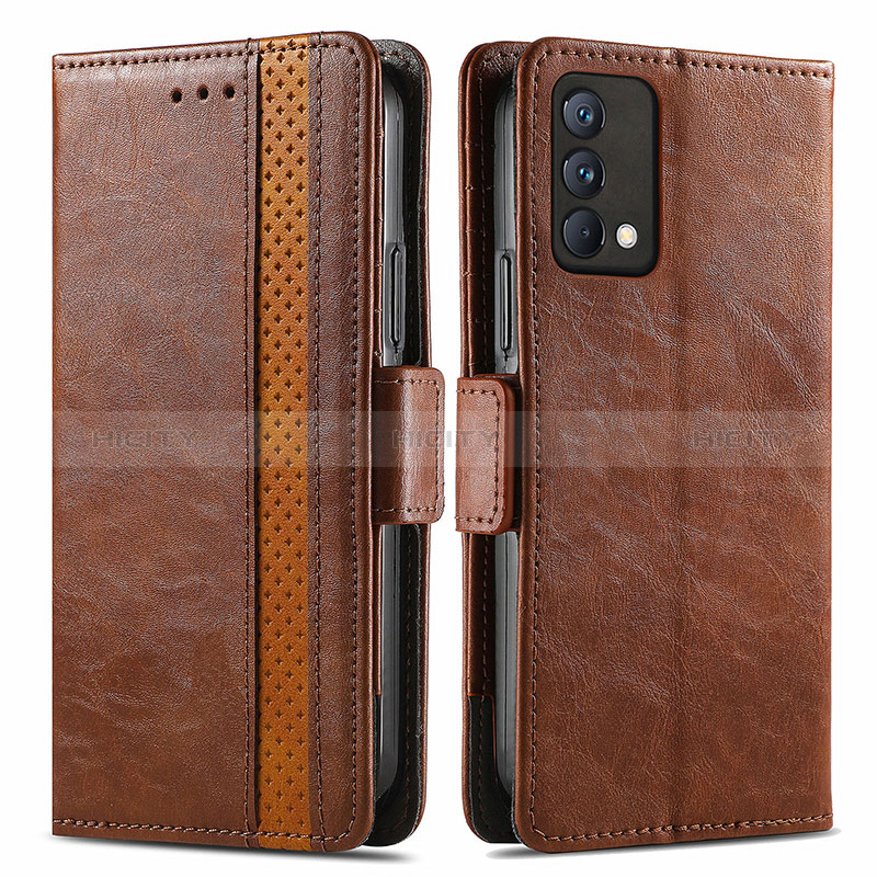 Coque Portefeuille Livre Cuir Etui Clapet S02D pour Realme GT Master 5G Marron Plus